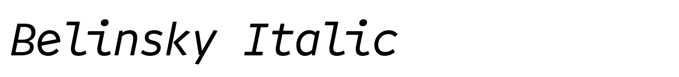 Belinsky Italic